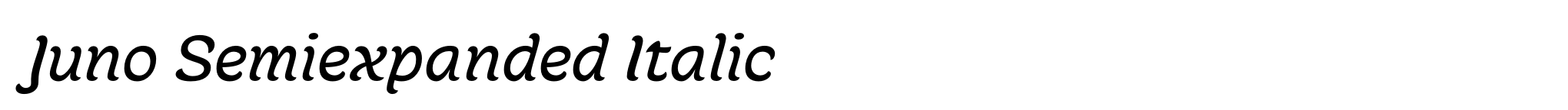 Juno Semiexpanded Italic image